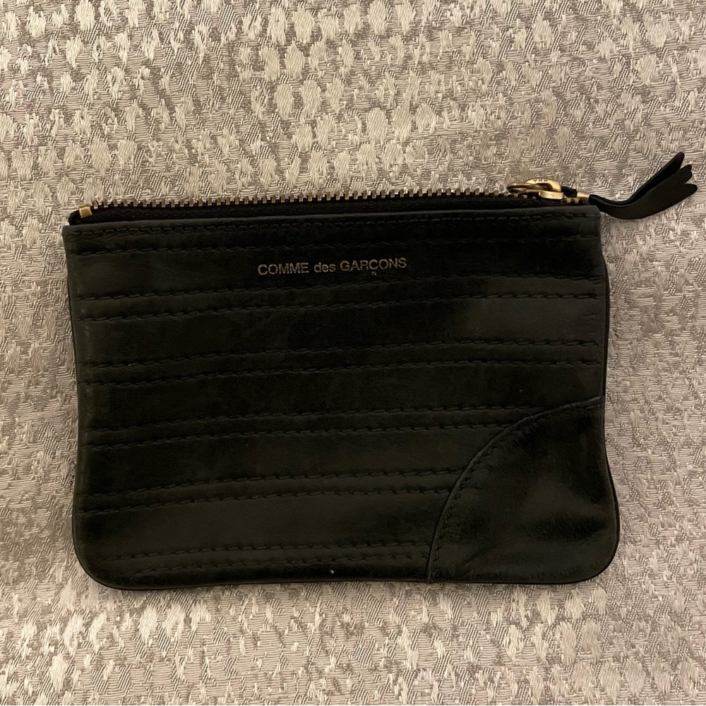 Comme des Garçons Black Leather Coin Purse